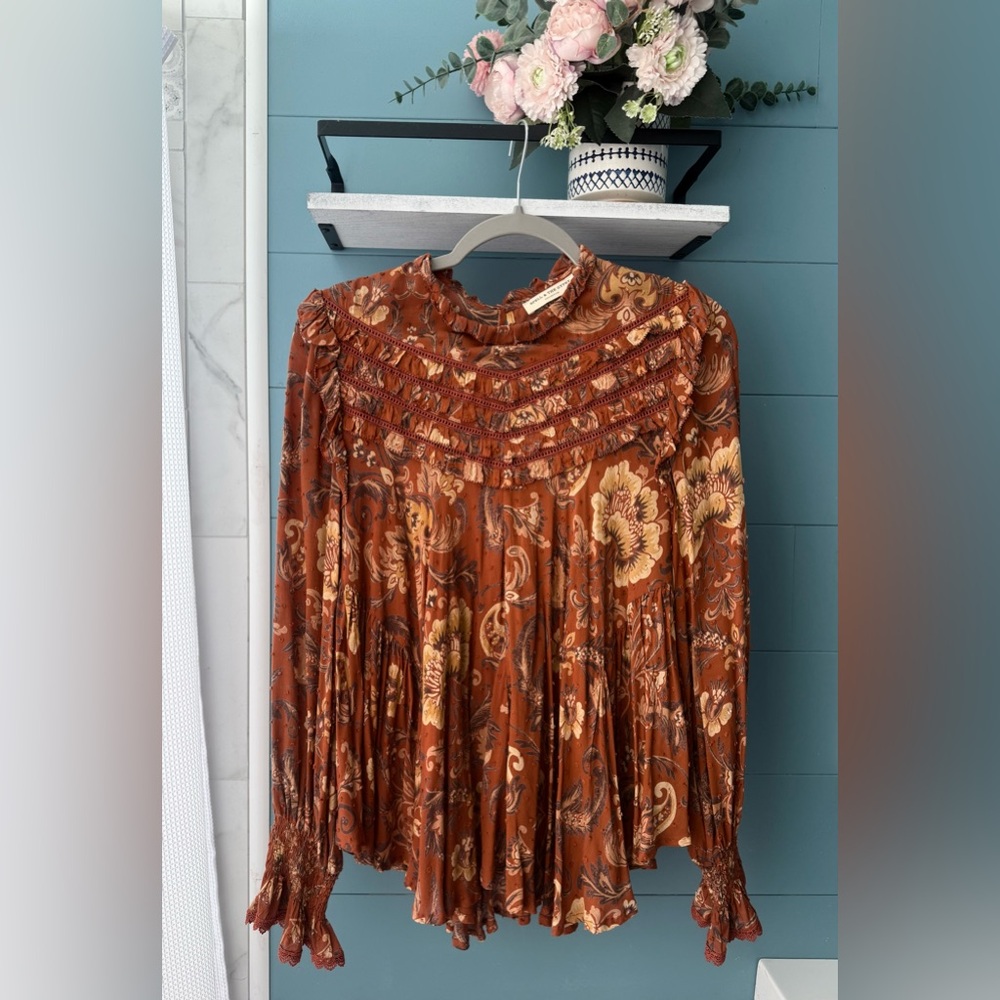 Spell & The Gypsy Collective Aurora Blouse Floral Boho Top Size S